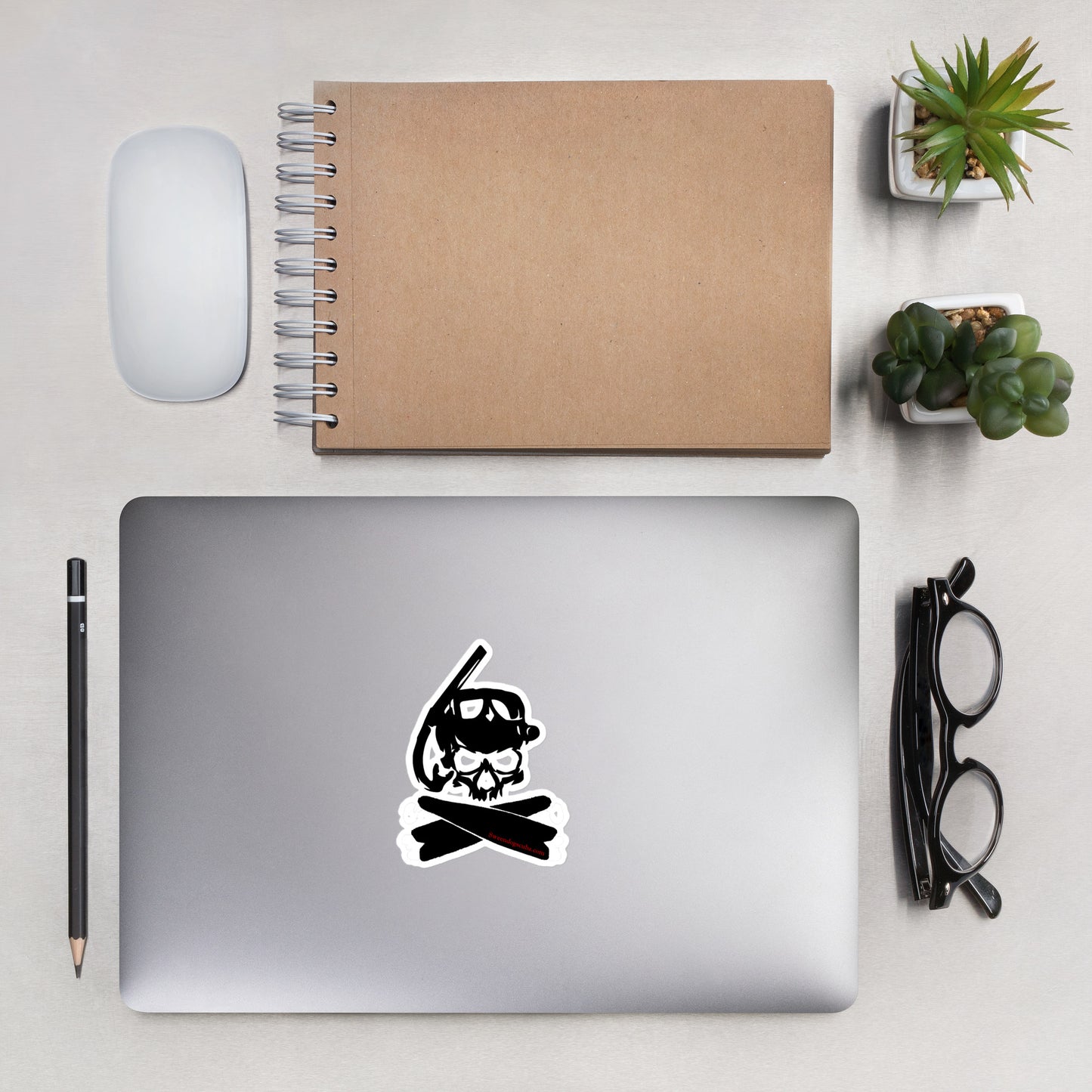 Skull & Fins Sticker